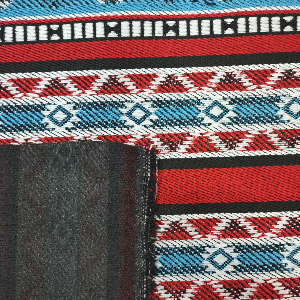 Arabisk stil sadu polyester bomuldsgarn farvet jacquard stof til sofa og taske