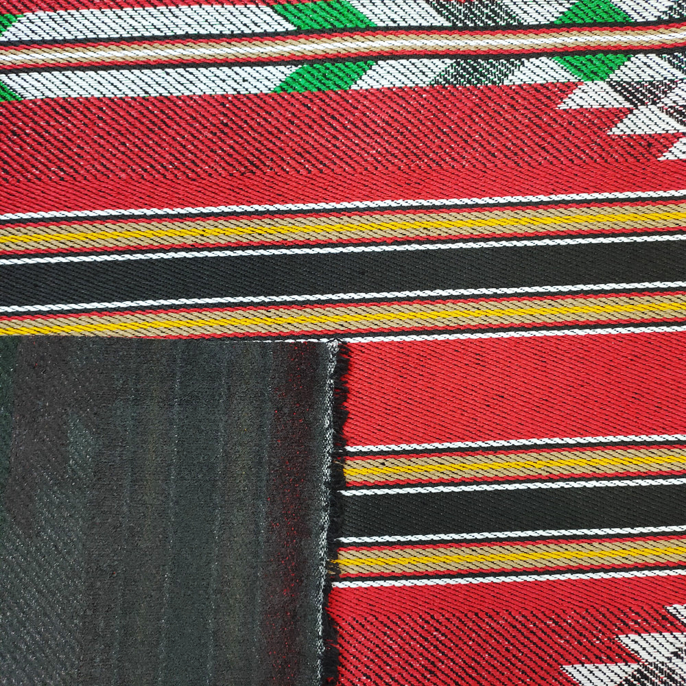 Arabisk stil sadu polyester bomuldsgarn farvet jacquard stof til sofa og taske