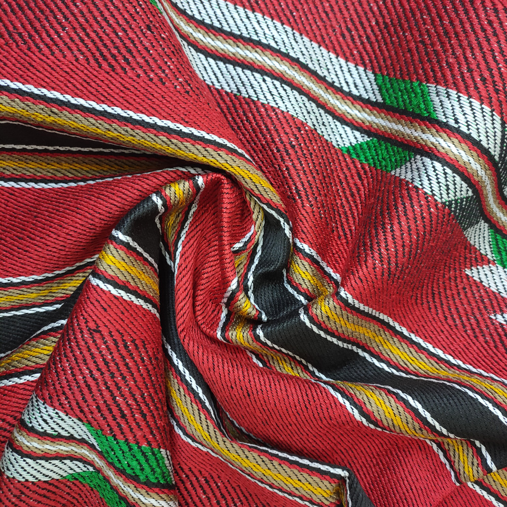 Arabisk stil sadu polyester bomuldsgarn farvet jacquard stof til sofa og taske