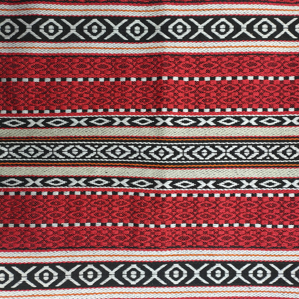 Stripe geometrisk mønster linned sofa stof jacquard sadu sofa stof 